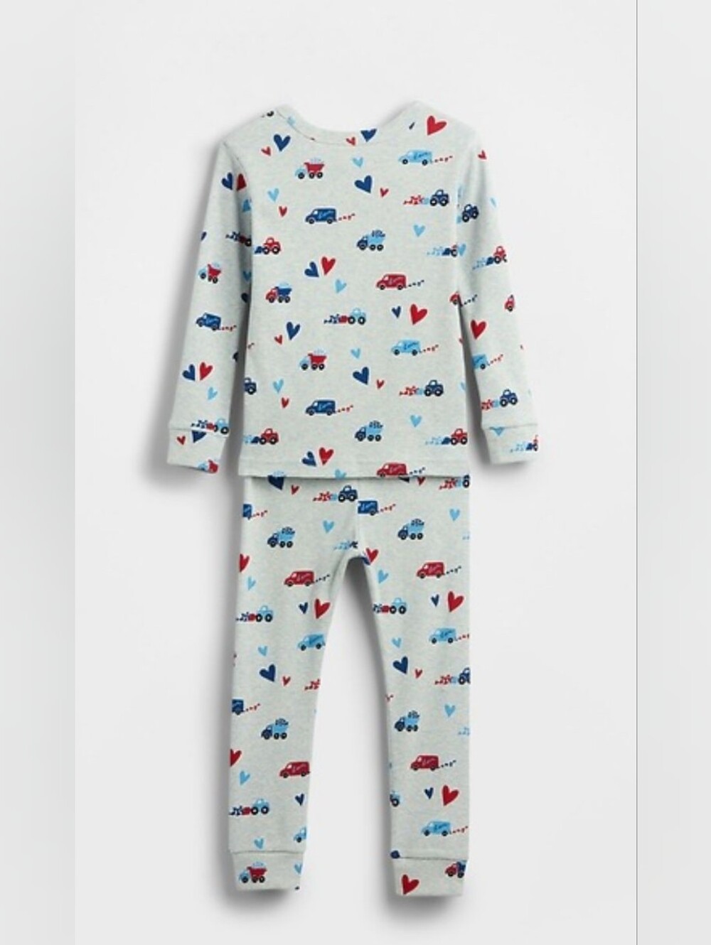 GAP 5T Boys Organic Cotton Kids Pajama Set with Trucks, Hearts, Valentines